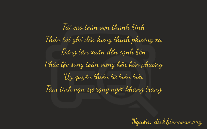 Thơ dịch biển số xe 36494