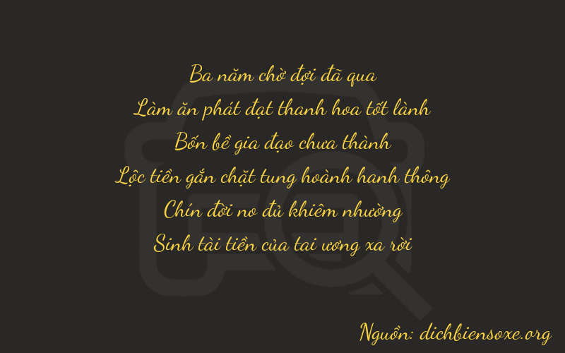 Thơ dịch biển số xe 36495