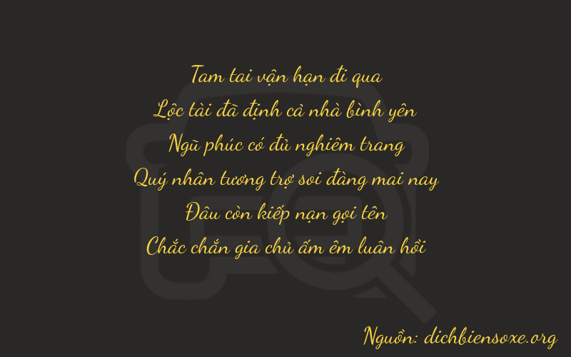 Thơ dịch biển số xe 36501