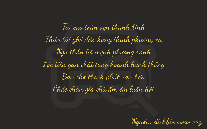 Thơ dịch biển số xe 36521