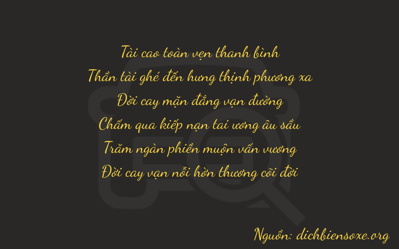 Thơ dịch biển số xe 36557