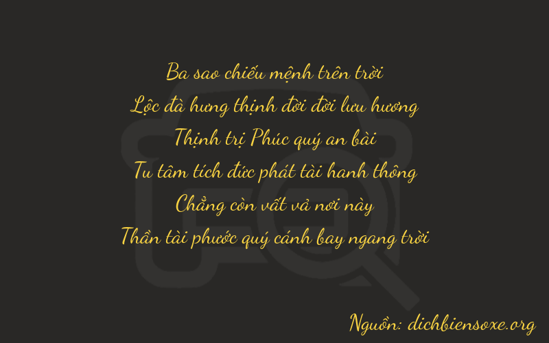 Thơ dịch biển số xe 36607