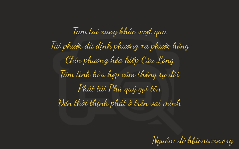 Thơ dịch biển số xe 36988
