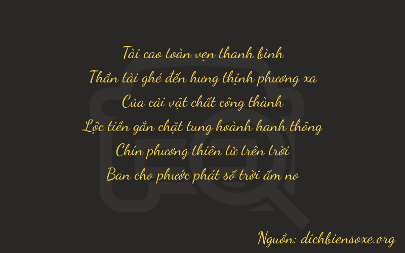 Thơ dịch biển số xe 36998
