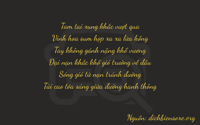 Thơ dịch biển số xe 37033