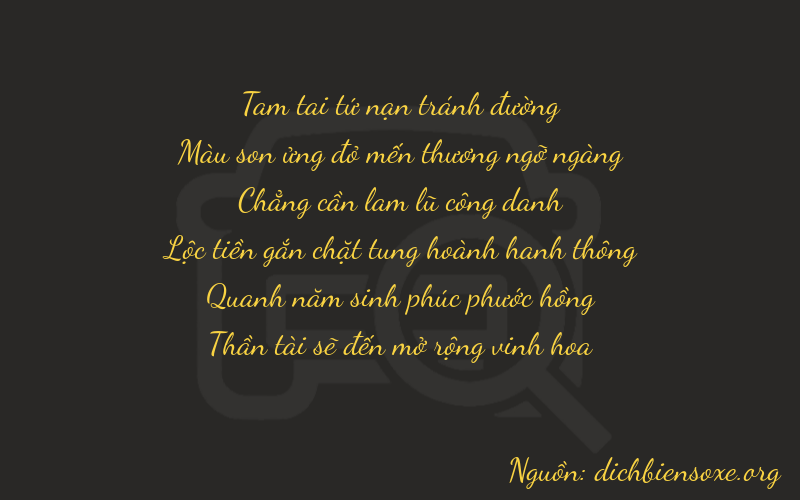 Thơ dịch biển số xe 37058