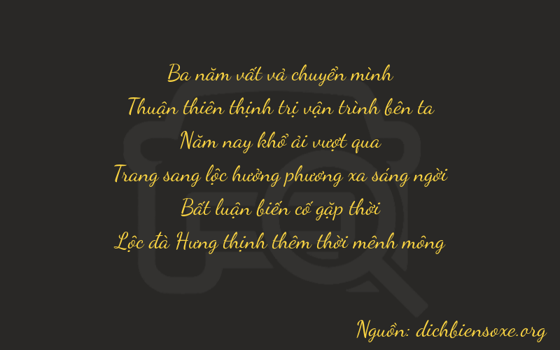 Thơ dịch biển số xe 37506