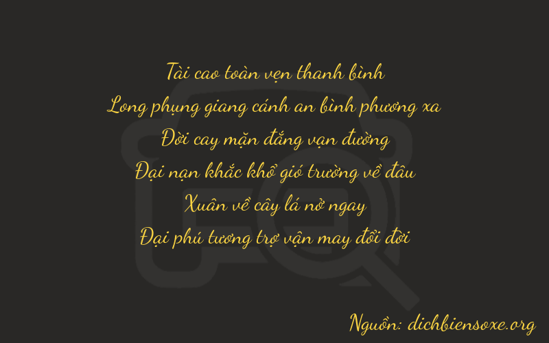 Thơ dịch biển số xe 37566