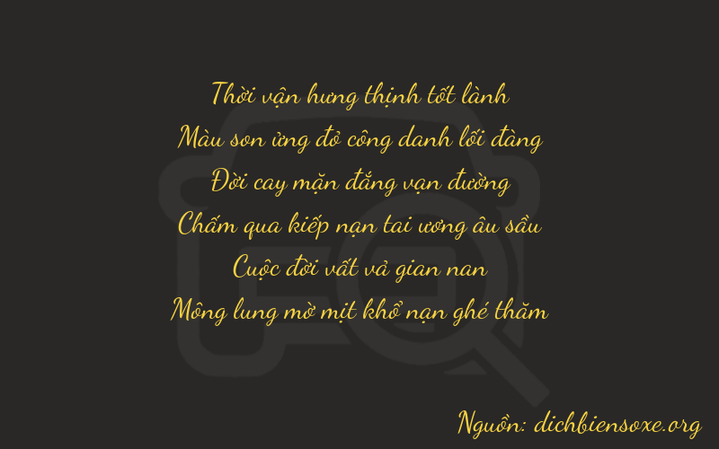 Thơ dịch biển số xe 37574