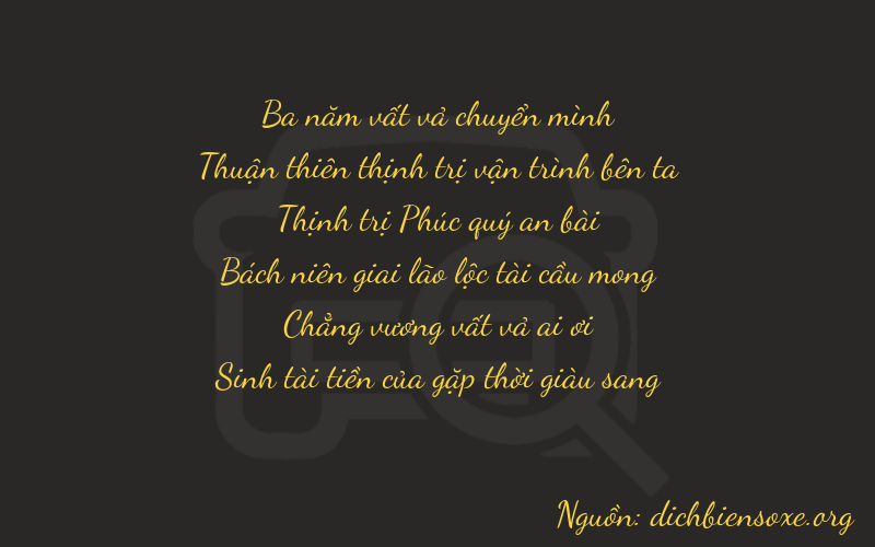 Thơ dịch biển số xe 37605