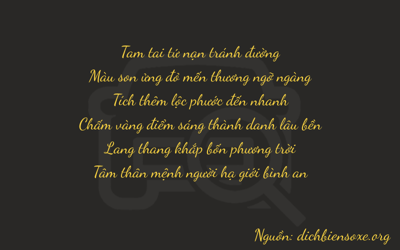 Thơ dịch biển số xe 37643