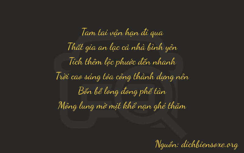 Thơ dịch biển số xe 37644