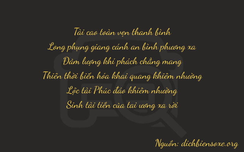 Thơ dịch biển số xe 37665