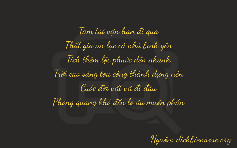 Thơ dịch biển số xe 37671