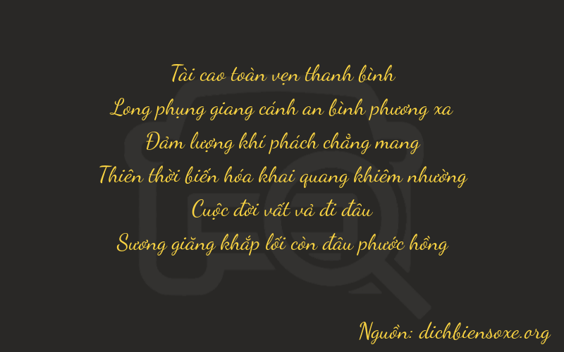 Thơ dịch biển số xe 37674