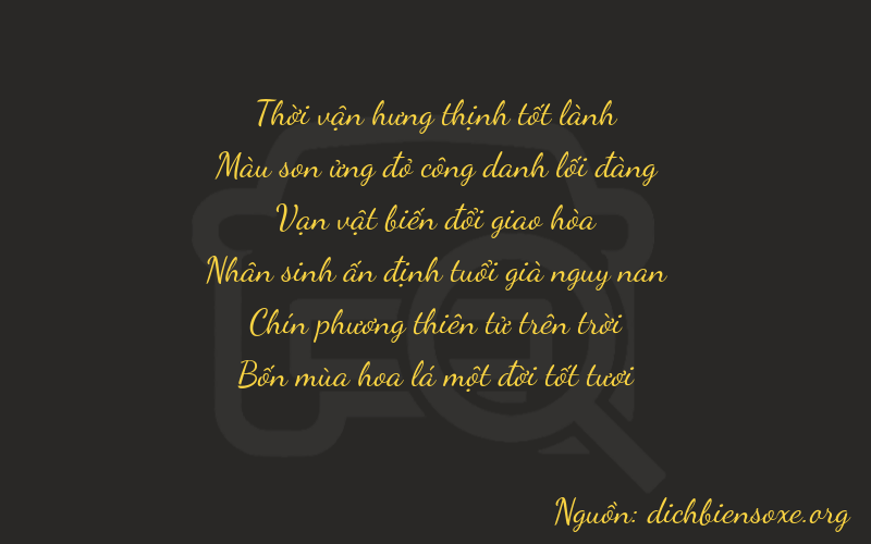 Thơ dịch biển số xe 37691
