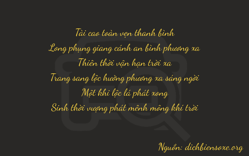 Thơ dịch biển số xe 37710