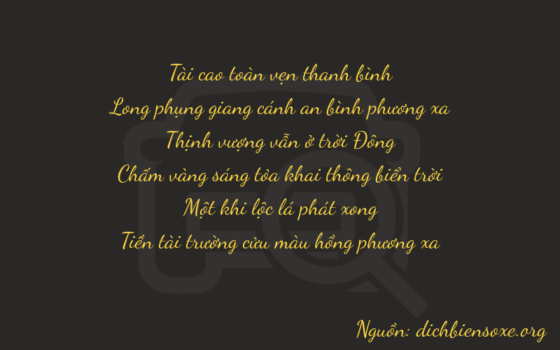 Thơ dịch biển số xe 37719