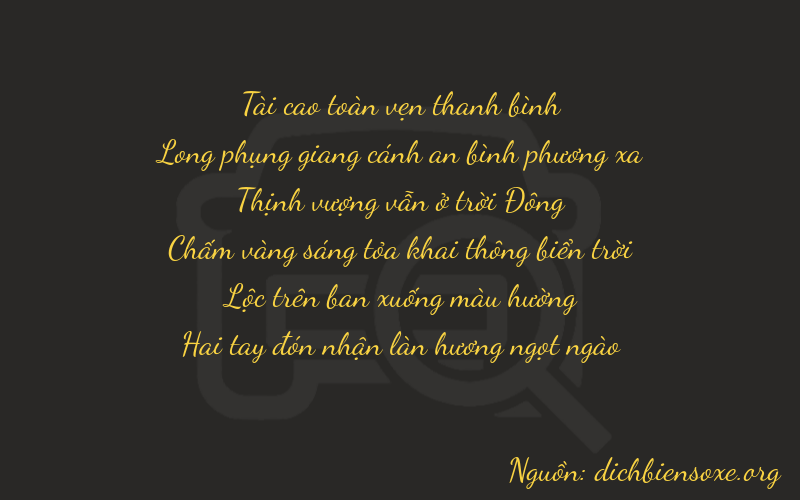 Thơ dịch biển số xe 37782