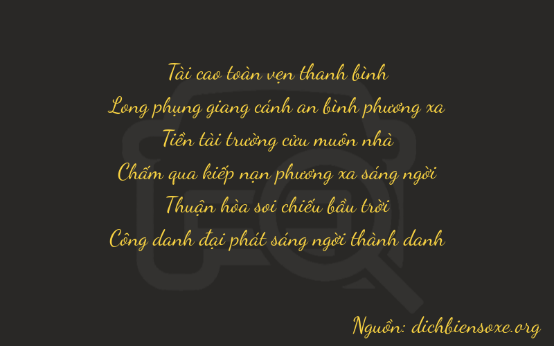 Thơ dịch biển số xe 37971