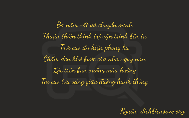 Thơ dịch biển số xe 37983