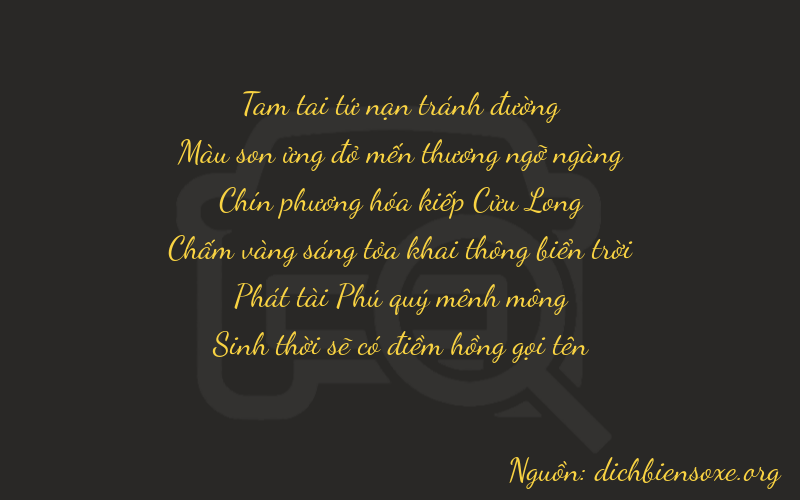 Thơ dịch biển số xe 37985