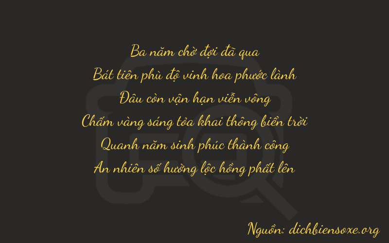 Thơ dịch biển số xe 38054