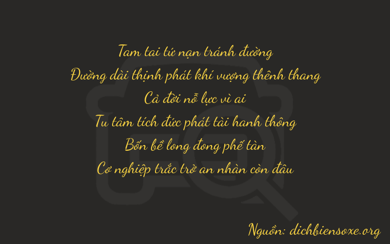 Thơ dịch biển số xe 38149