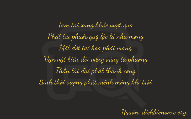 Thơ dịch biển số xe 38160