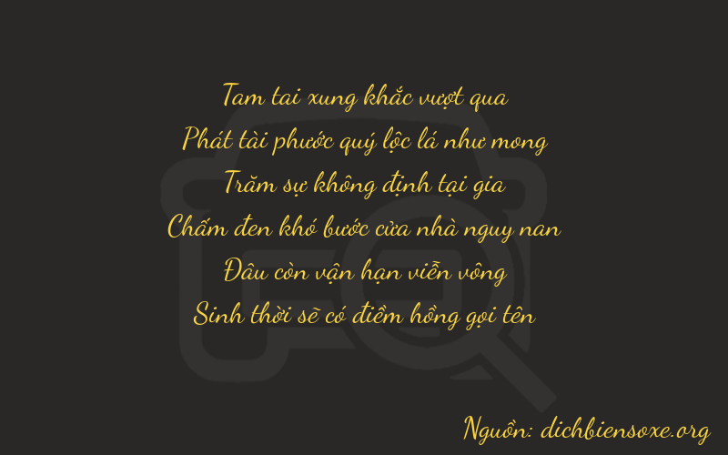 Thơ dịch biển số xe 38205