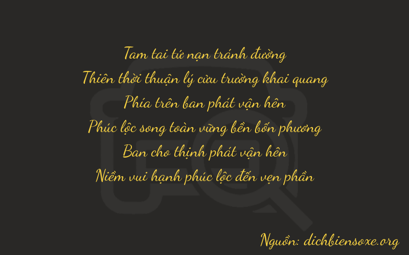 Thơ dịch biển số xe 39923