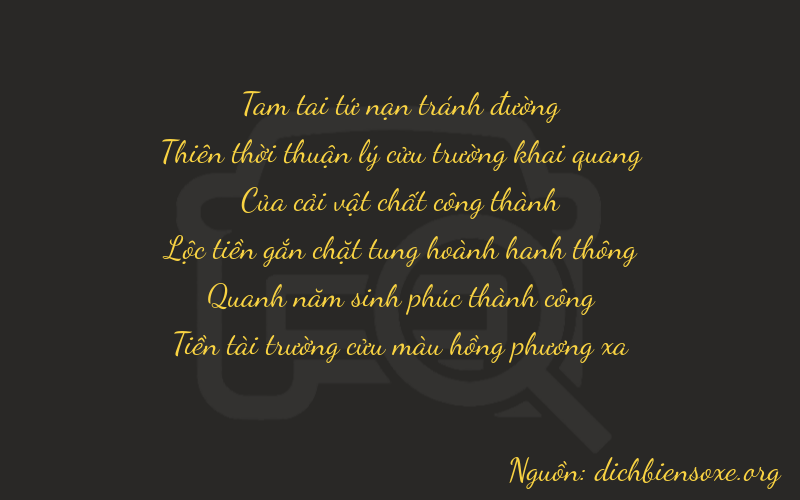 Thơ dịch biển số xe 39959