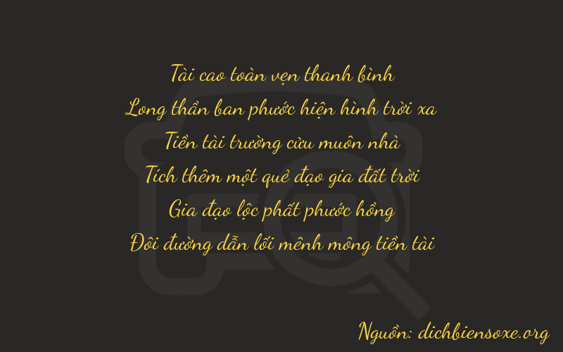 Thơ dịch biển số xe 39962