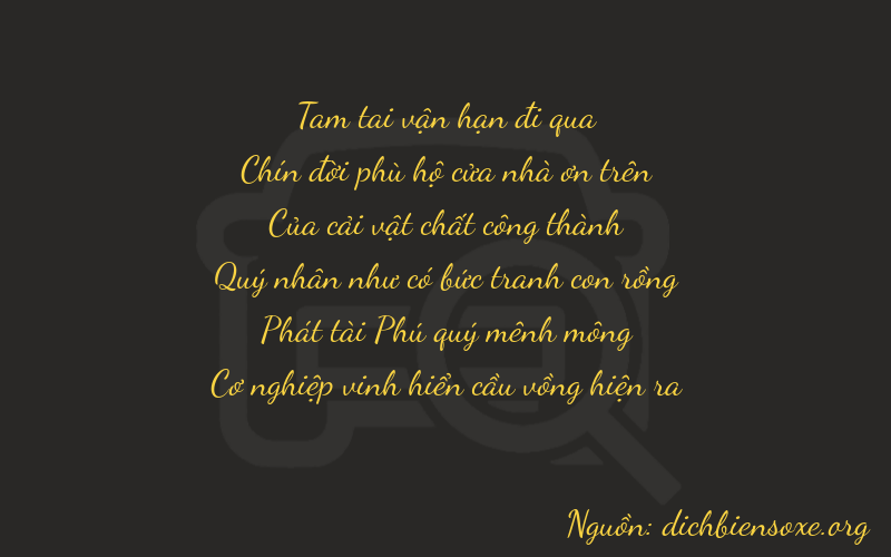 Thơ dịch biển số xe 39987