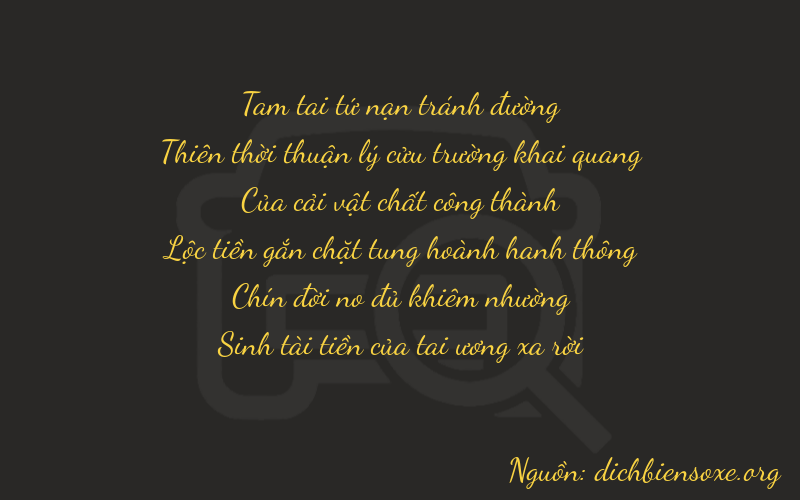 Thơ dịch biển số xe 39995