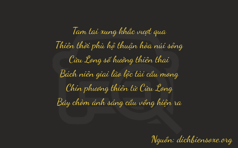 Thơ dịch biển số xe 39997