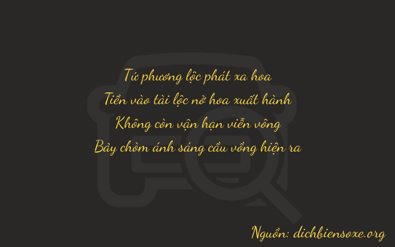 Thơ dịch biển số xe 4007