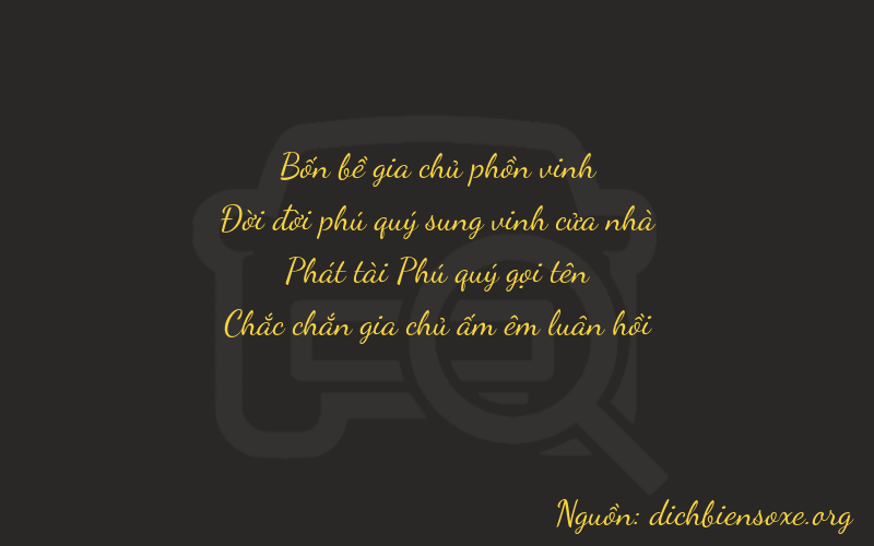 Thơ dịch biển số xe 4181