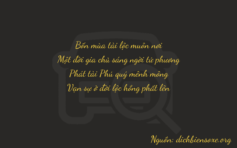 Thơ dịch biển số xe 4184
