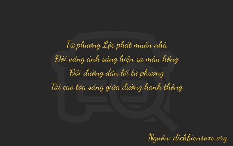 Thơ dịch biển số xe 4223
