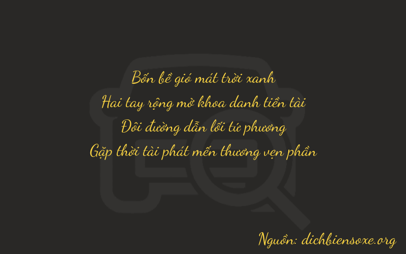 Thơ dịch biển số xe 4228
