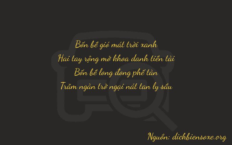 Thơ dịch biển số xe 4246