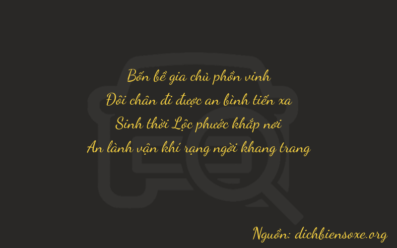Thơ dịch biển số xe 4254