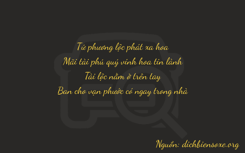 Thơ dịch biển số xe 4288