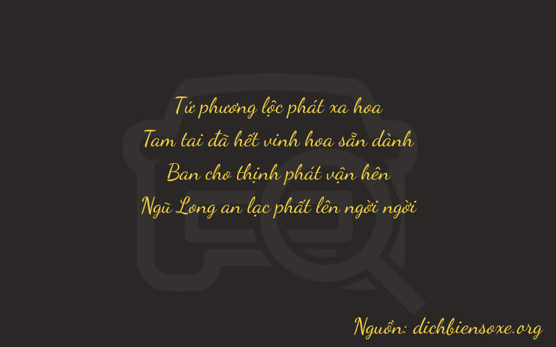 Thơ dịch biển số xe 4325