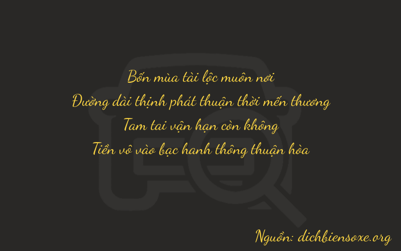 Thơ dịch biển số xe 4830