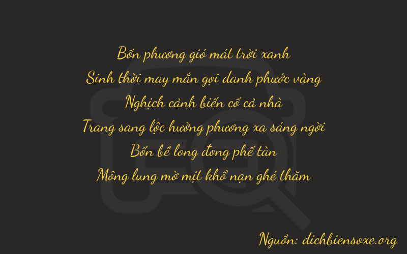 Thơ dịch biển số xe 40444