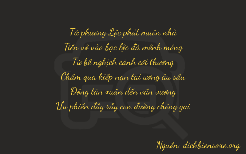 Thơ dịch biển số xe 40446
