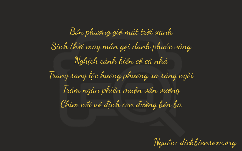 Thơ dịch biển số xe 40453