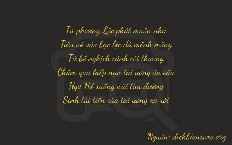 Thơ dịch biển số xe 40455